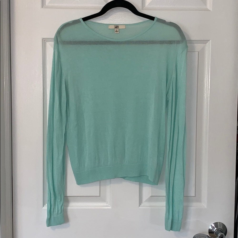 Long sleeve turquoise sweater